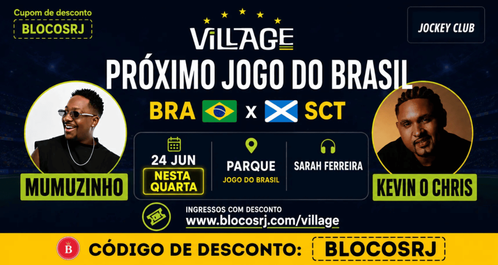 Mumuzinho e Kevin o Chris - 24/06 - Jogo do Brasil e Escócia - Village Rio