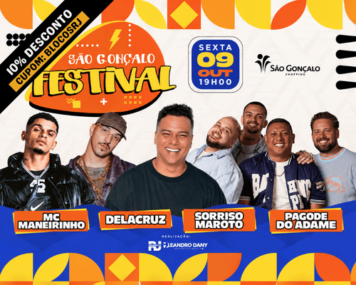 09.10 São Gonçalo Festival reúne Sorriso Maroto, Delacruz, MC Maneirinho e Pagode do Adame