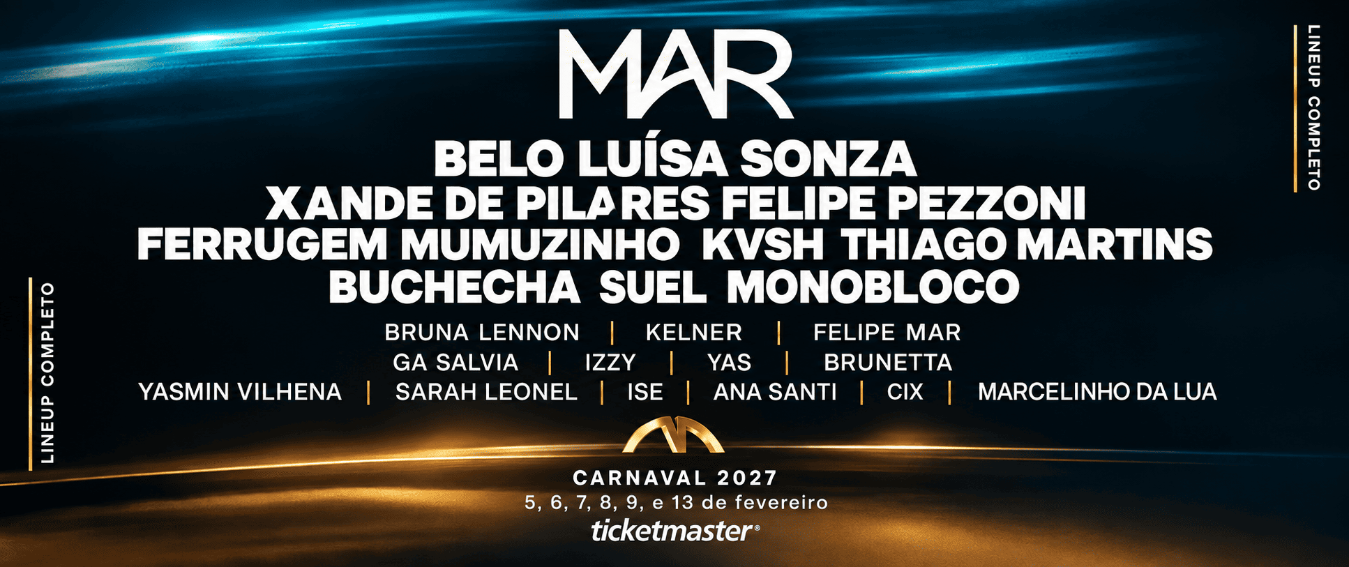 Camarote Mar 2027 - Marquês de Sapucaí - Carnaval Rio de Janeiro - Camarote