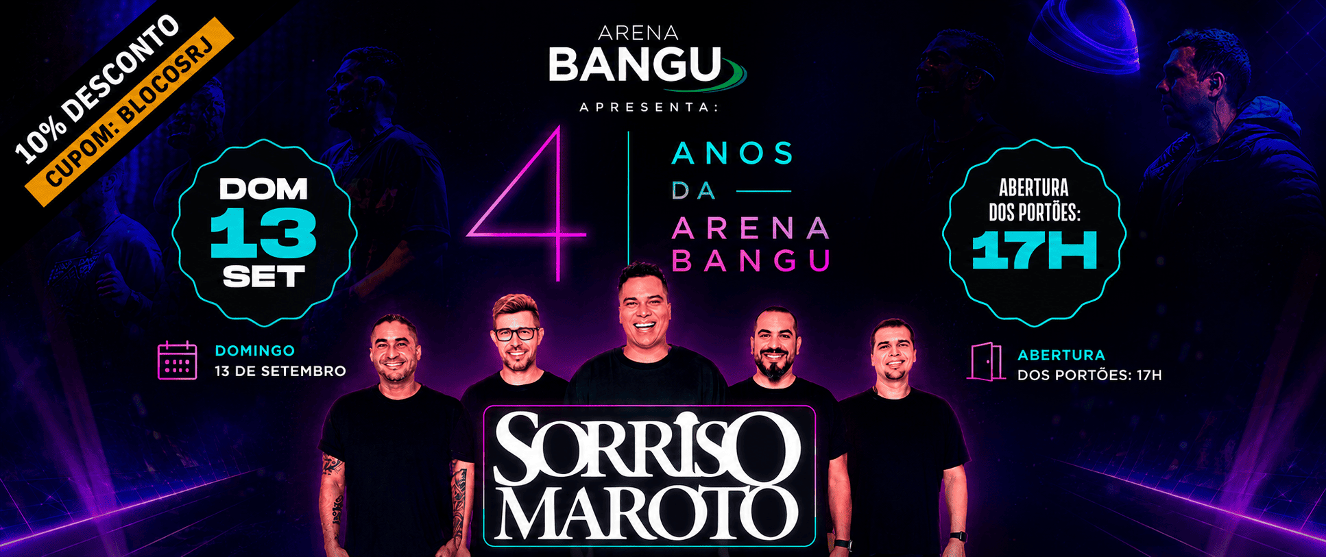 Sorriso Maroto - 13/09 Setembro - Arena Bangu - Cupom de desconto: BLOCOSRJ