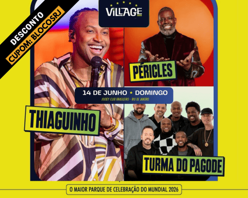 14.06 Thiaguinho + Péricles + Turma do Pagode | Village 2026 - Jockey Club