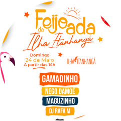 Viva um entardecer surreal na Ilha Itanhangá! 24/05 Feijoada da Ilha Itanhangá: Gamadinho + Nego Damoé + Maguzinho. Use o cupom BLOCOSRJ e ganhe 10% OFF