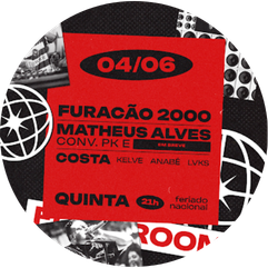 04/06 Funk Room: Furacão 2000, Matheus Alves convida PK, Costa - Village Rio - Jockey Club, Gávea - CODIGO DE DESCONTO: BLOCOSRJ
