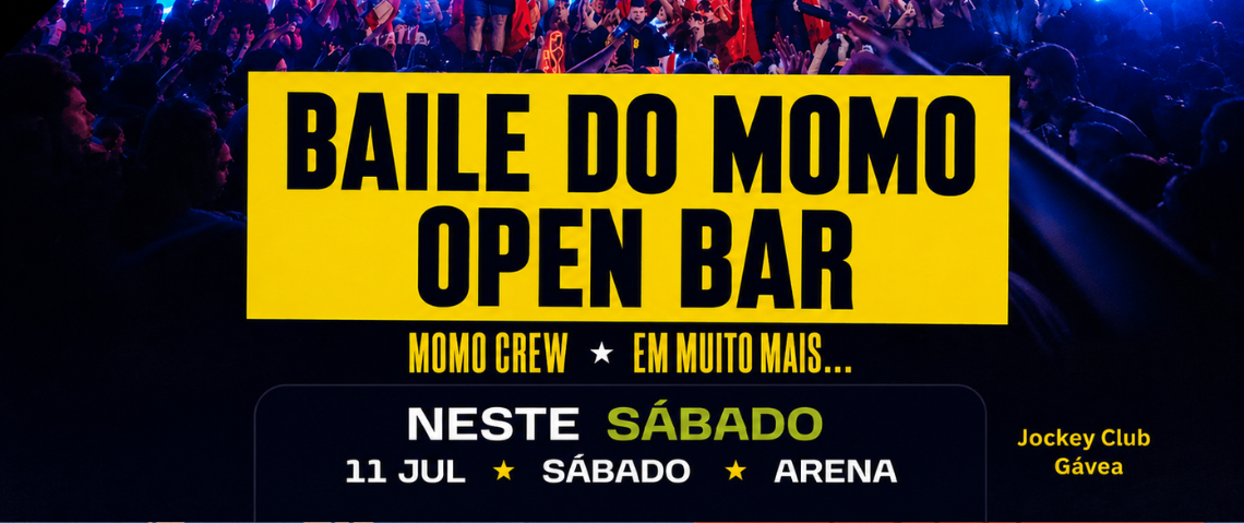 Baile do Momo 11 de Julho - Village Rio - Jockey Clube - Código de Desconto: BLOCOSRJ