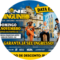 Turnê Dominguinho com João Gomes, Jota.Pê e Mestrinho ganha data extra no Rio, dia 15 de novembro. Garanta seu ingresso com 10% de desconto usando o cupom BLOCOSRJ.