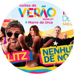 O Noites de Verão 2026/27 promete uma noite especial no Rio de Janeiro! No dia 12 de dezembro, o Morro da Urca recebe Blitz + Nenhum de Nós, a partir das 22h. Use o cupom BLOCOSRJ e aproveite o desconto.